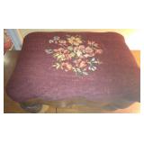 Embroidered foot stool