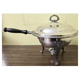 Silver plated footed chaffing dish