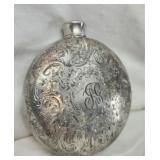 Victorian sliver plated hip flask