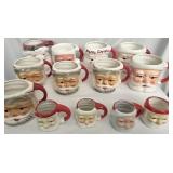 Lot of vintage Santa mugs