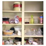 Cabinet Lot of Misc Bowls Cups And More