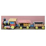 Vintage wood kids train