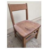 Oak wood childs chair