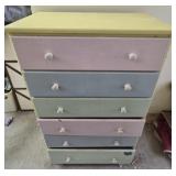 6 drawer wood chest of drawers UPSTAIRS
