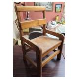 Oak wood childrens chair