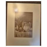 Sherman Booth framed art signed