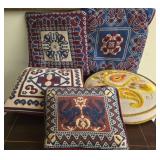 Lot of decorative pillows