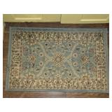 Sage Green Floral Small Area Rug SEE DESC