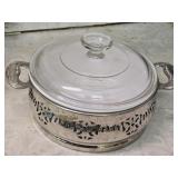 Silverplated Chaffing Dish with Ceramic Bowl