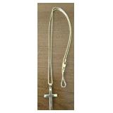14KT gold necklace with sterling silver pendant 3G
