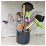 Vintage Pottery Piece FULL of Kitchen Utensils