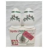 Set of Spode Christmas tree salt & pepper shakers