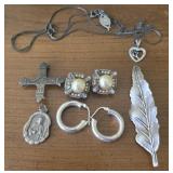 Estate lot of sterling silver jewelry 18g