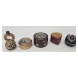 5 Vintage mostly wood made trinkets
