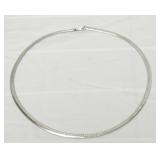 Sterling silver Omega style chain necklace 22g