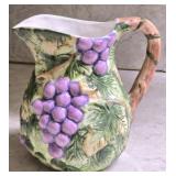 Ceramic Grape Pattern Drink Pitcher