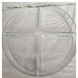Glass 4 compartment divided tray