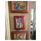 Lot of 3 framed art
