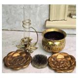 Estate Lot of Brass Decor & more
