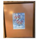 Framed art signed and numbered