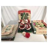 Lot of vintage Christmas ornaments & tinsel