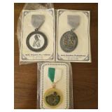 Lot of 3 collectible medals