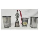 Sliver plated & pewter lot of 4