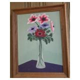 Framed painting on board