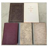 Lot of 5 vintage poem books