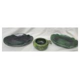 3 handmade pottery decor