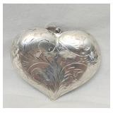 Sterling sliver heart shaped pendant