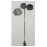 Silverplated brooch & bee earrings trinket