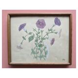 Framed watercolored artwork