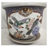 Oriental style ceramic planter
