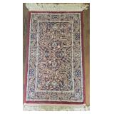 Antique Maroon Blue & Cream Area Rug