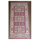 Antique Persian Red Yellow & Cream Area Rug
