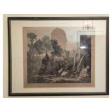 Framed Les Lavandieres print
