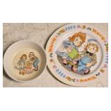 1969 Oneida Raggedy Ann Plastic Plate & Bowl