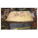 Vintage Wood Framed Bench AS IS CONDITION