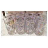 Set of 8 22k by Culver glass cups