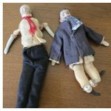 Lot of 2 porcelain small dolls