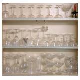 Large Estate Lot of Misc Crystal Stemmed Glasses