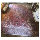 Large handmade antique area rug approx 10x13