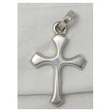Sterling silver cross pendant for necklace 8g