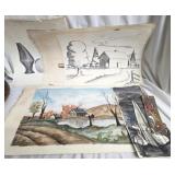Estate lot of sketches and more