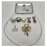 8pcs of Sterling sliver & sliver plated tray 55 g