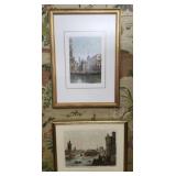 Framed collectible art prints potentially vintage