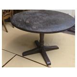 Vintage Dark Wood Round Kitchen Table