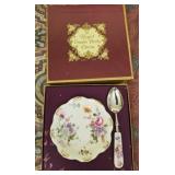 Royal Crown Derby China plate and spoon