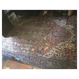 Hand woven area rug as is 9 x 7